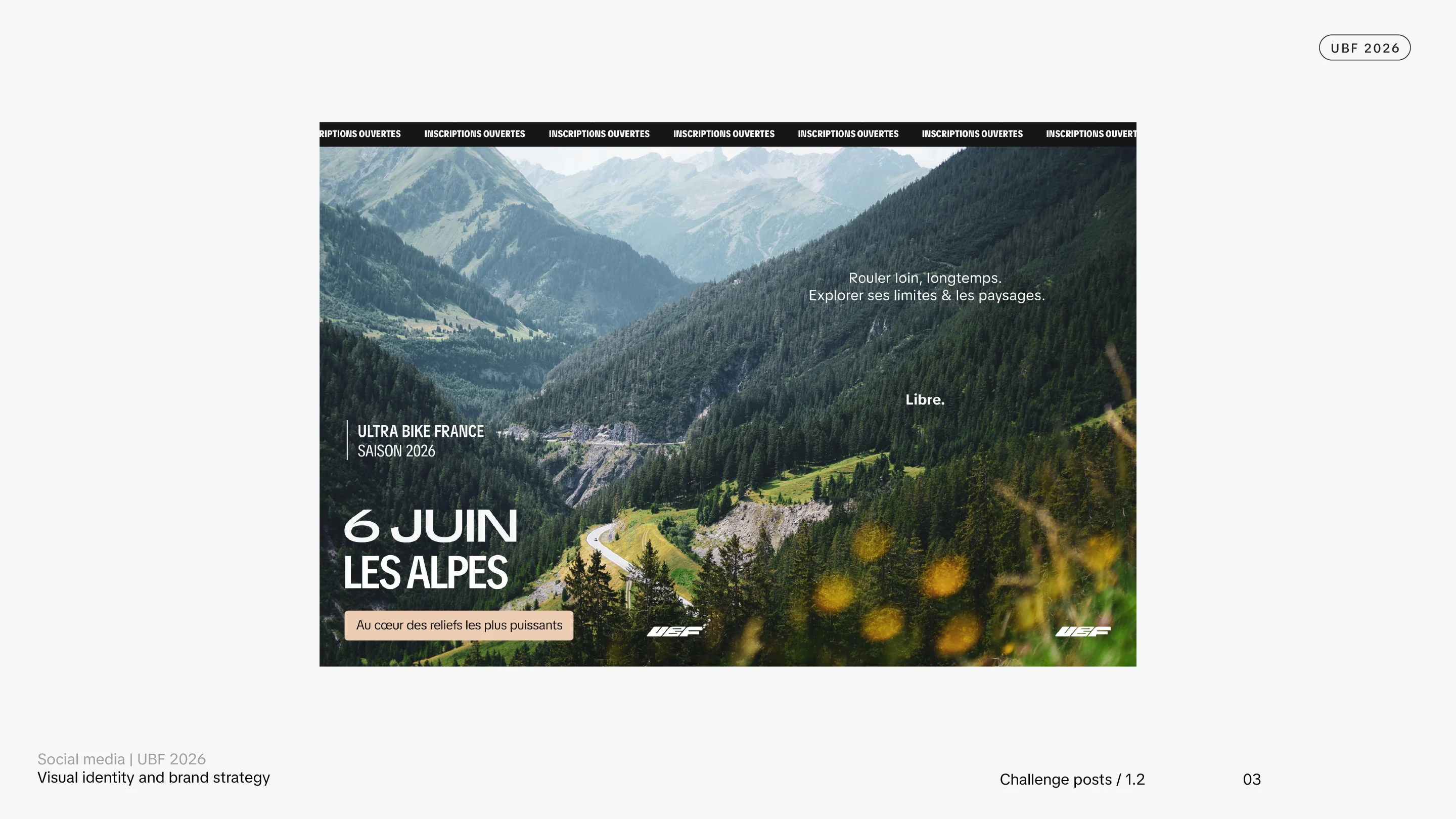 Ultra Bike France® social media — challenge announcement visual